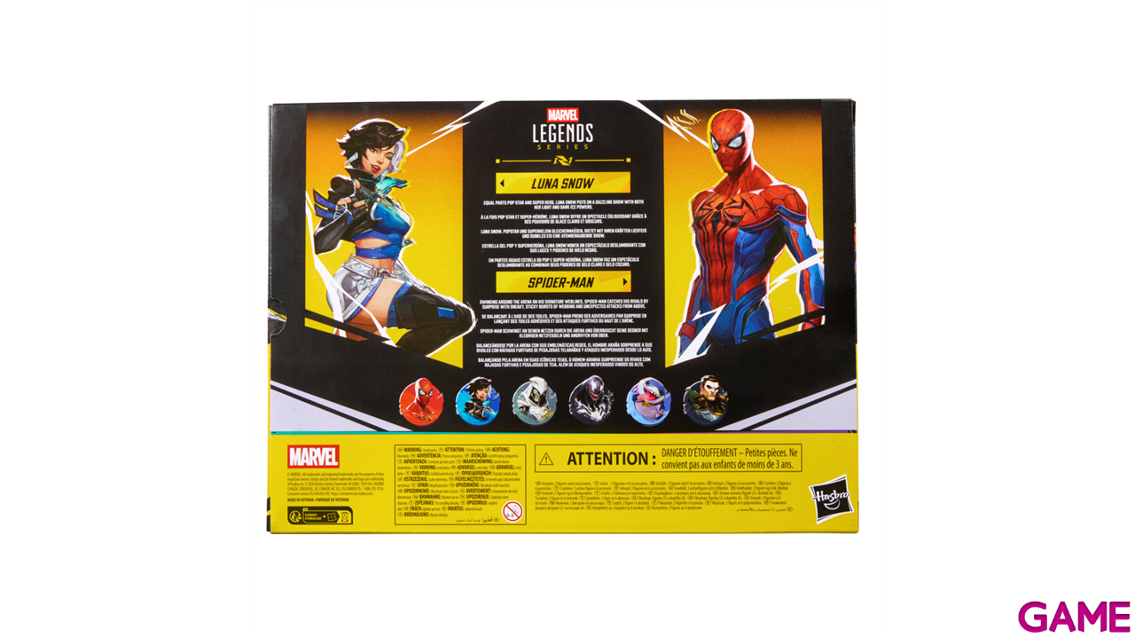 Pack de 2 figuras Marvel Rivals Spider Man & Luna Snow Marvel Legends Series de 15 cm-9