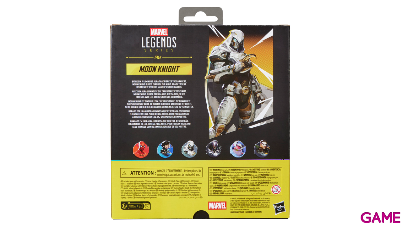 Figura Marvel Rivals Caballero Luna Marvel Legends Series de 15 cm-8