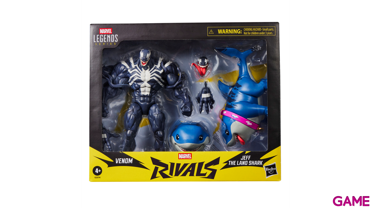 Pack de 2 figuras Marvel Rivals Venom & Jeff The Land Shark Marvel Legends Series de 15 cm-16