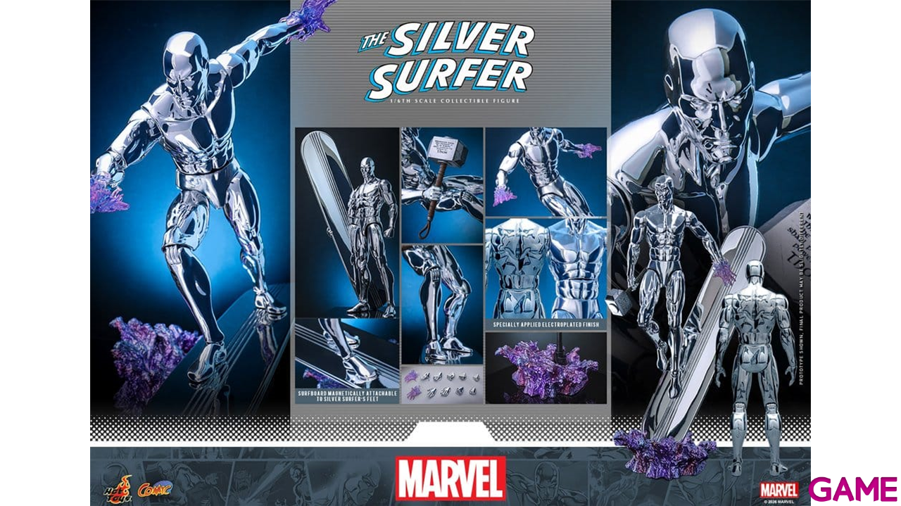Figura Marvel Action Figure 1/6 Silver Surfer de 32 cm-1