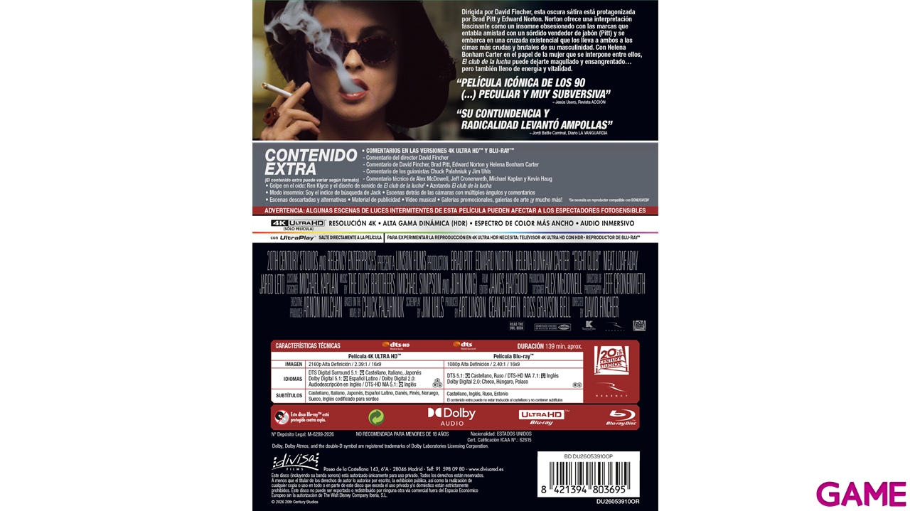 El Club de la Lucha 4K + BD Edición Steelbook-3