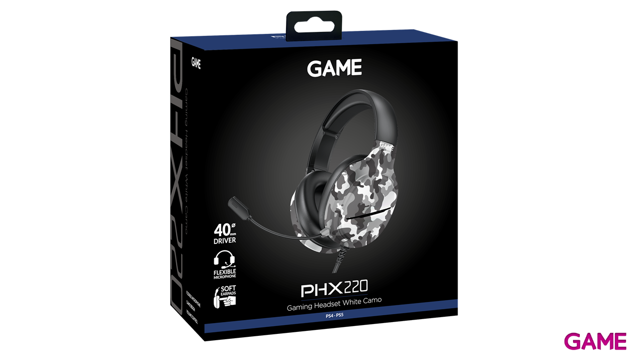 GAME PHX220 GAME Camuflaje Blanco V2 PC - PS5 - PS4 - XBOX - Switch - Auriculares Gaming-1