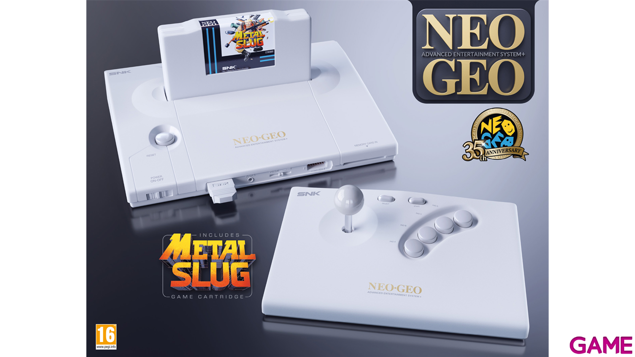 Consola NEOGEO AES+ White Anniversary Edition + Metal Slug-1