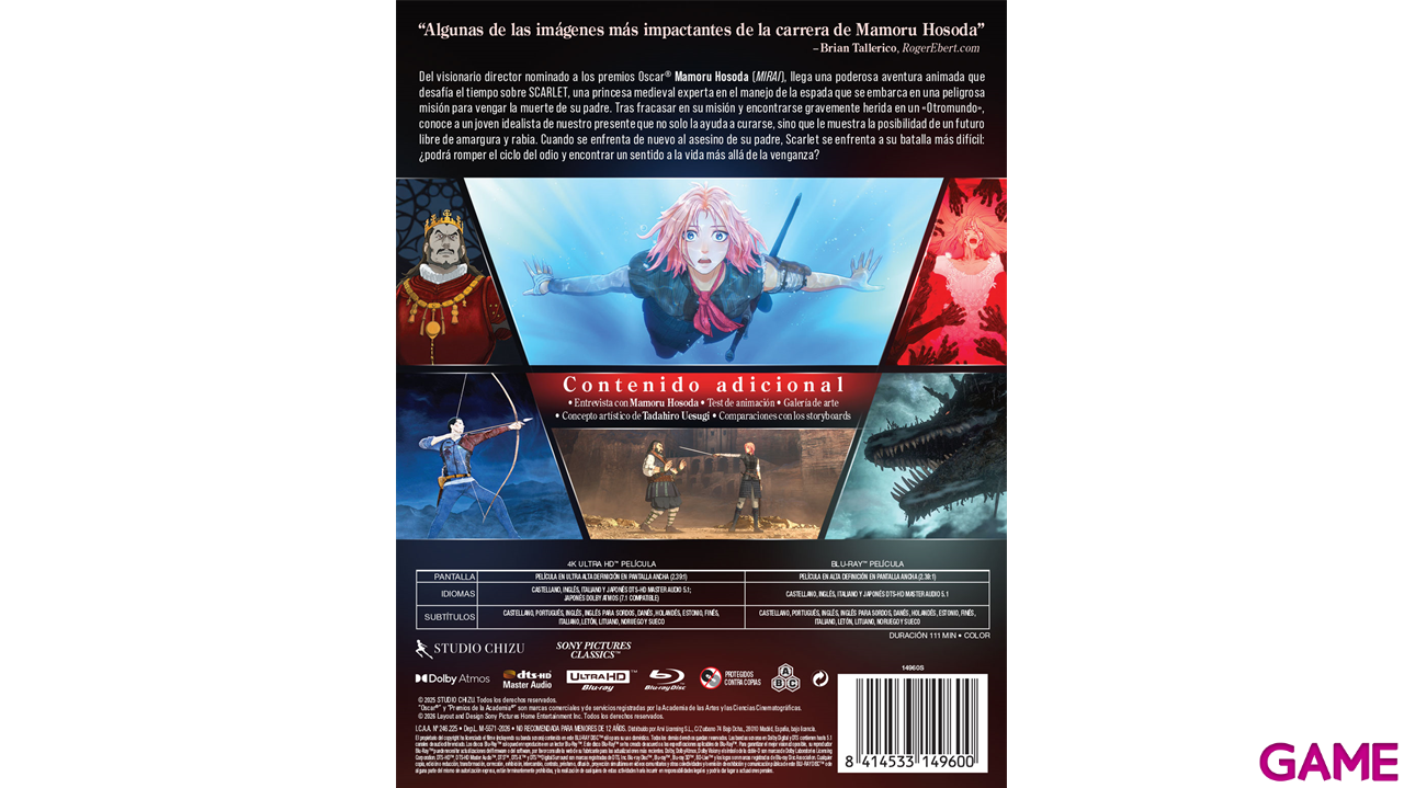 Scarlet 4K + BD Edición Steelbook-0
