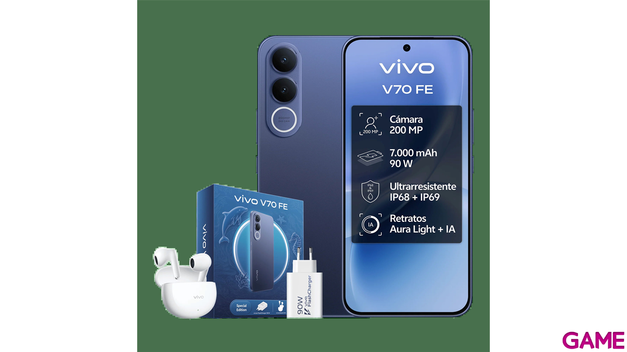 Vivo Bundle V70 FE 8/512 + Buds Air 3 + 90W Charger  Ocean Blue-4