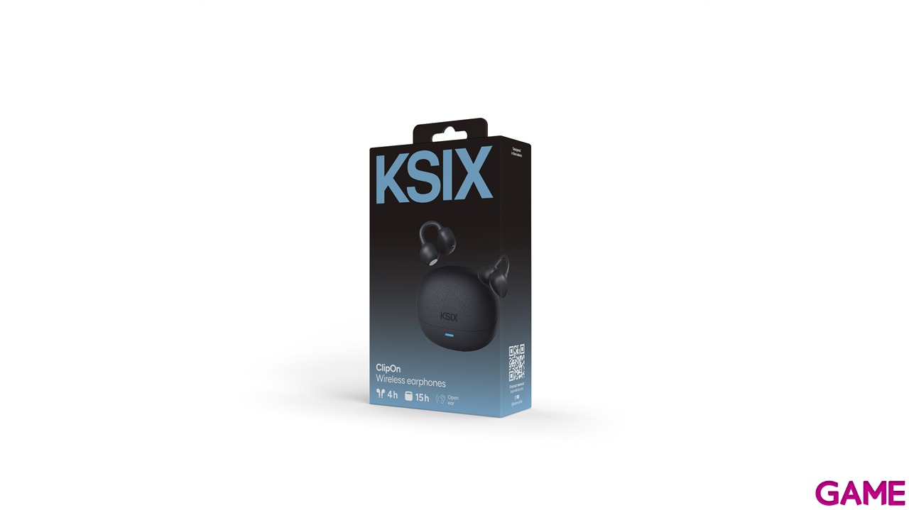 Auriculares Inalámbricos Ksix Clipon Negro-0