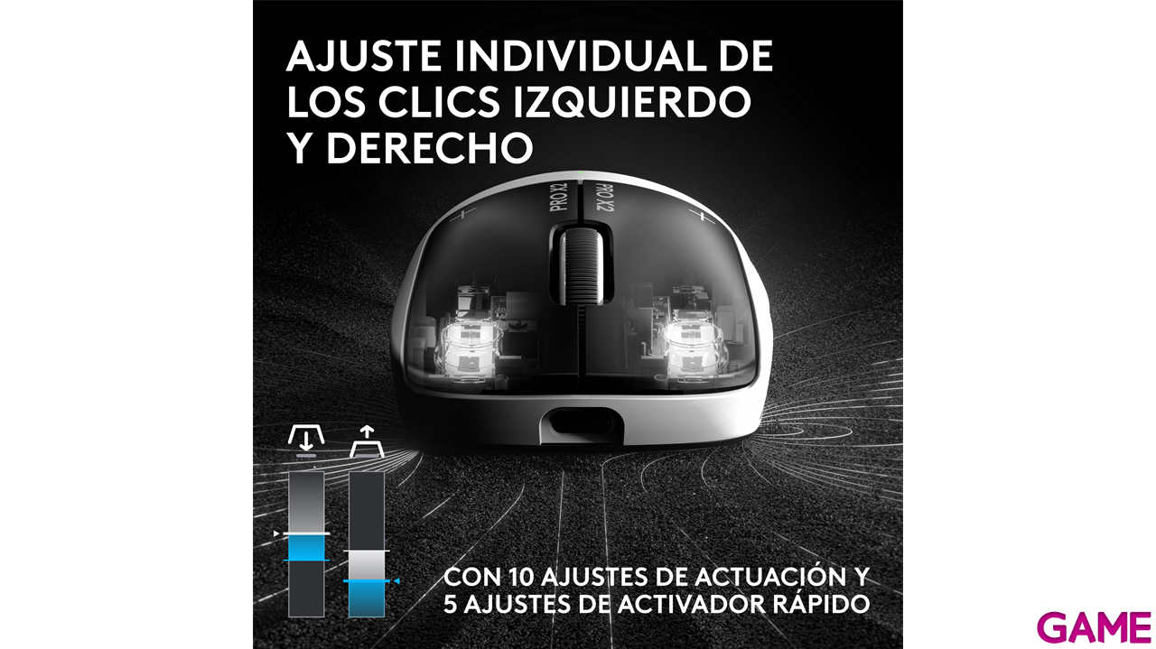 Logitech G PRO X2 SUPERSTRIKE LIGHTSPEED Wireless - Ratón Gaming-10