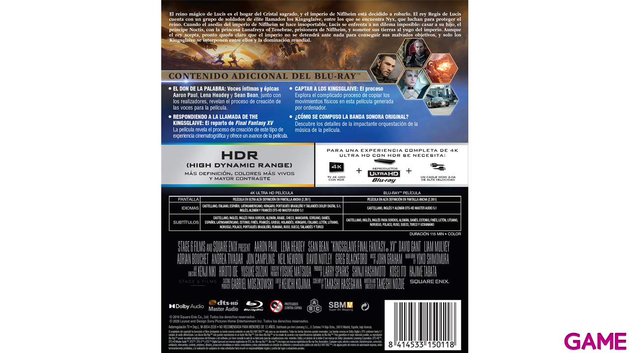 Final Fantasy XV 4K + BD-1