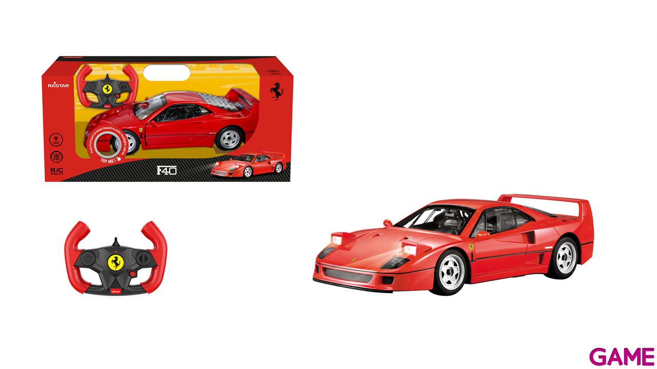 Coche de Radiocontrol con luz escala 1:14 Ferrari F40-0