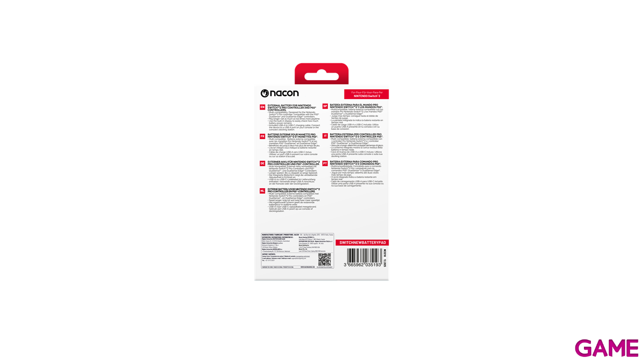 Batería Externa para Mando Pro Switch 2 y Dualsense PS5-0