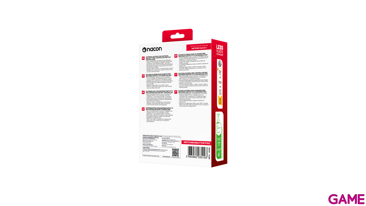 Batería Externa para Mando Pro Switch 2 y Dualsense PS5-4
