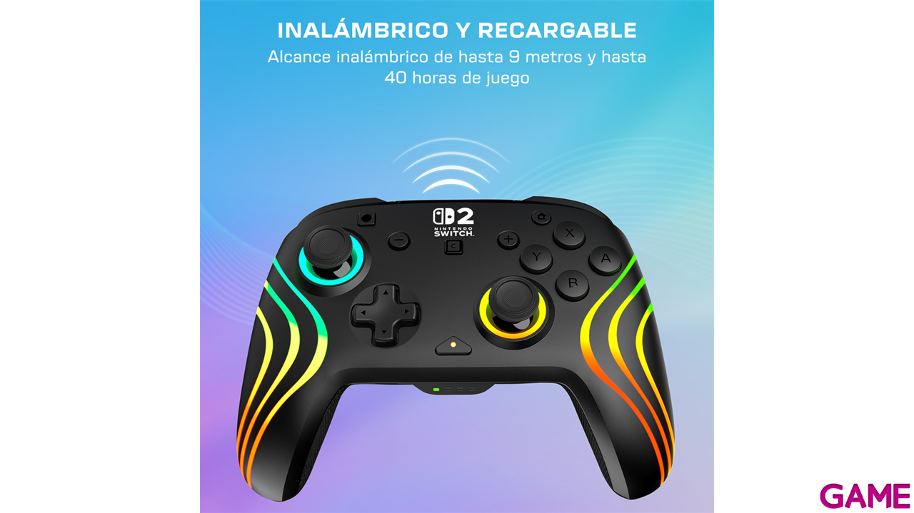 Mando RGB Wireless Turtle Beach Afterglow Negro - Switch 1 y 2-2