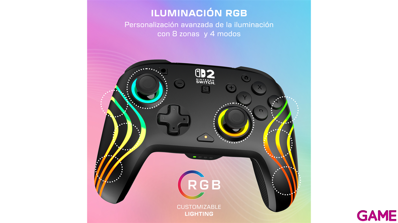 Mando RGB Wireless Turtle Beach Afterglow Negro - Switch 1 y 2-4