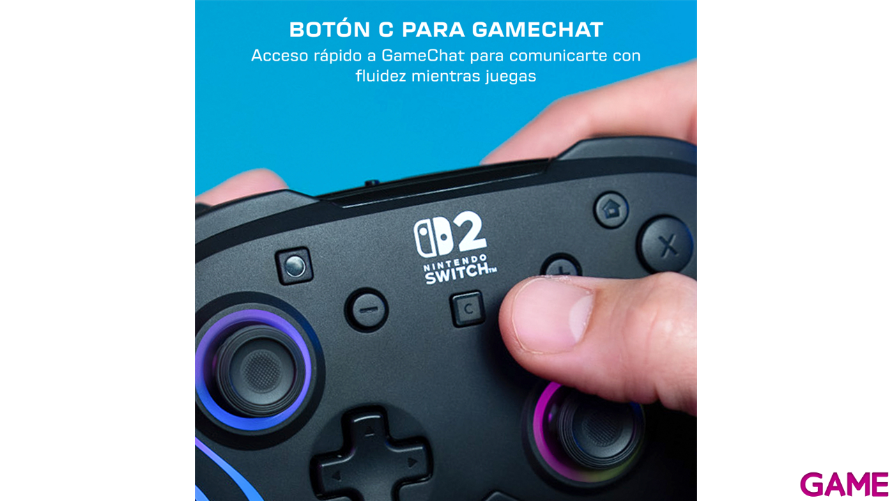 Mando RGB Wireless Turtle Beach Afterglow Negro - Switch 1 y 2-5