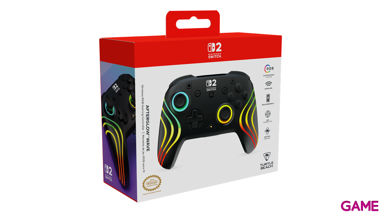 Mando RGB Wireless Turtle Beach Afterglow Negro - Switch 1 y 2-8