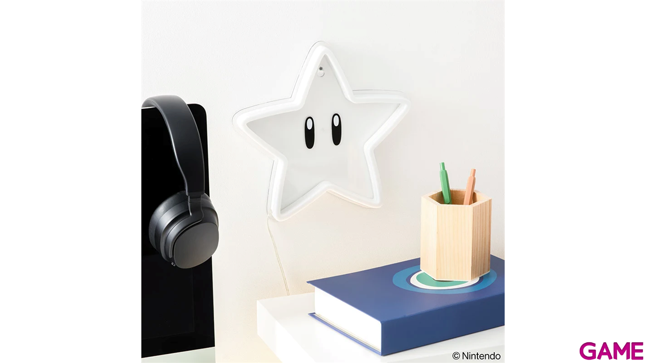 Iluminación de pared Super Mario Estrella LED Neon Light de 25 cm-1