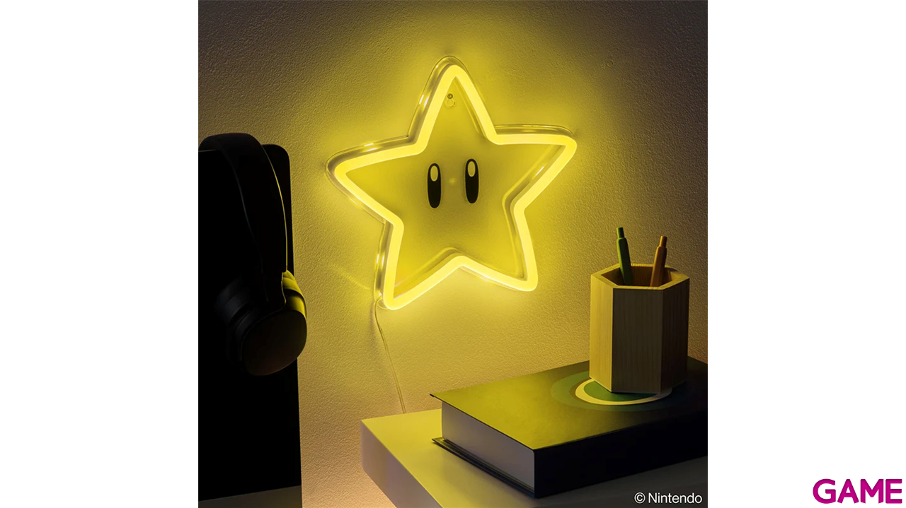 Iluminación de pared Super Mario Estrella LED Neon Light de 25 cm-3