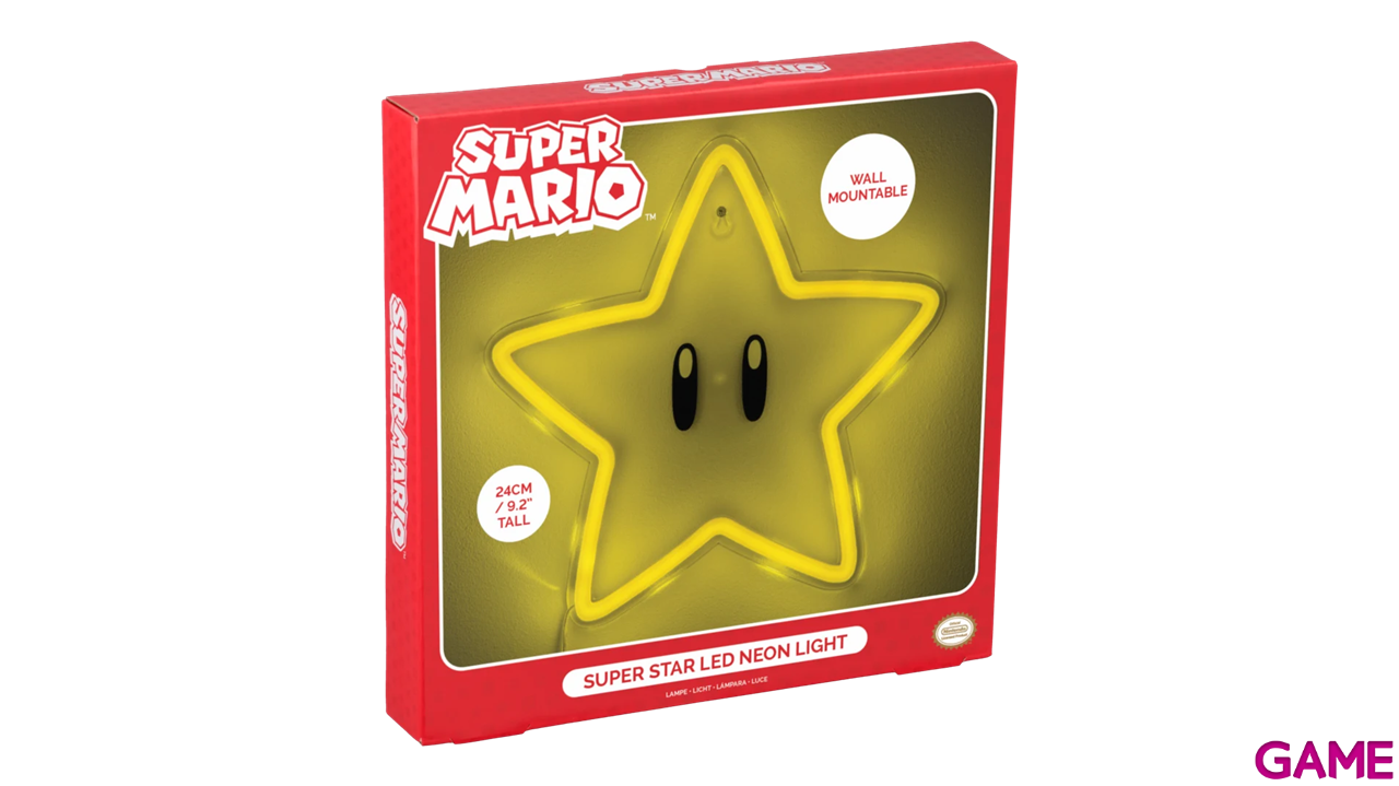 Iluminación de pared Super Mario Estrella LED Neon Light de 25 cm-4