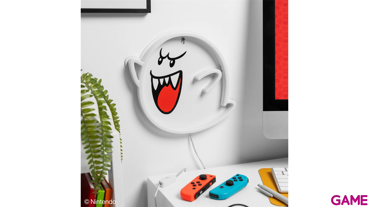Iluminación de pared Super Mario Boo LED Neon Light de 25 cm-1