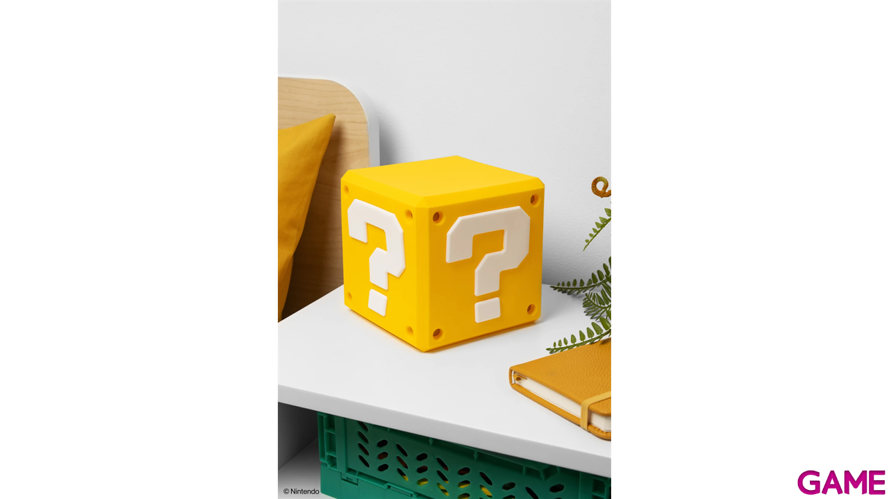Lámpara de silicona recargable Super Mario Question Block SquishyGlo de 14 cm-3
