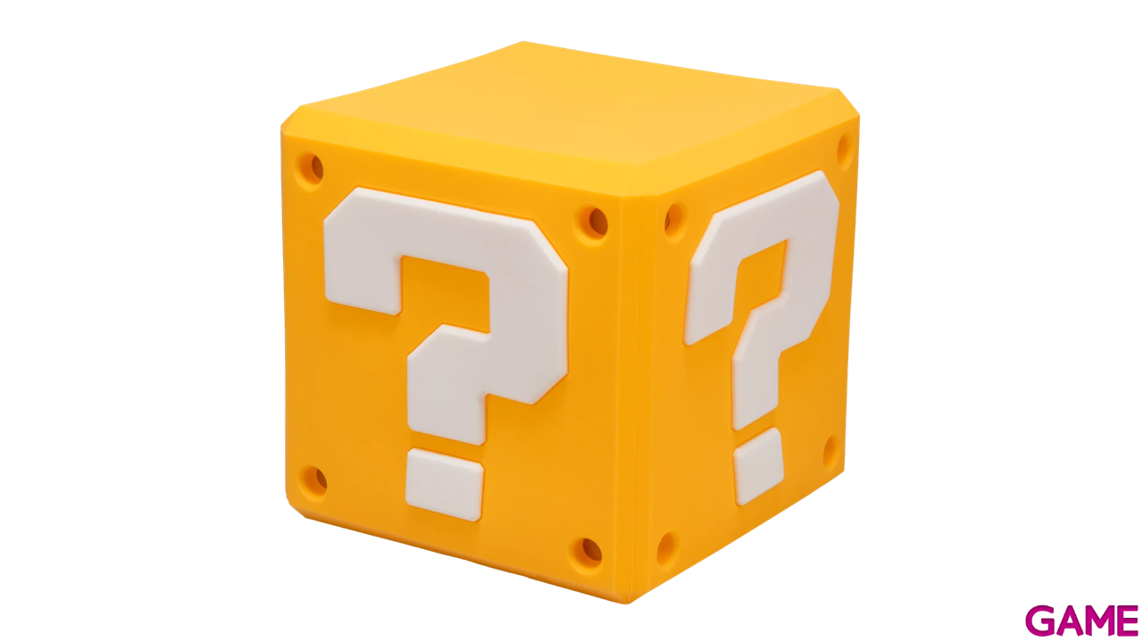 Lámpara de silicona recargable Super Mario Question Block SquishyGlo de 14 cm-4