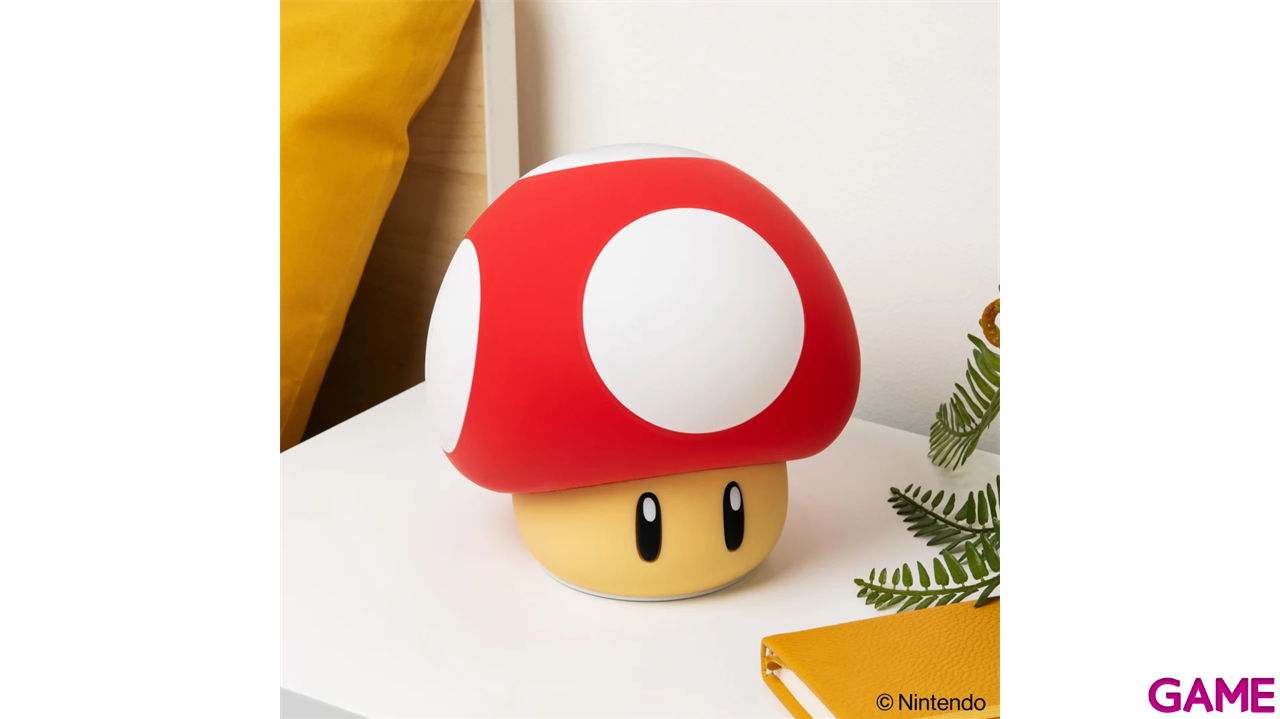 Lámpara de silicona recargable Super Mario Mushroom SquishyGlo de 14,5 cm-3
