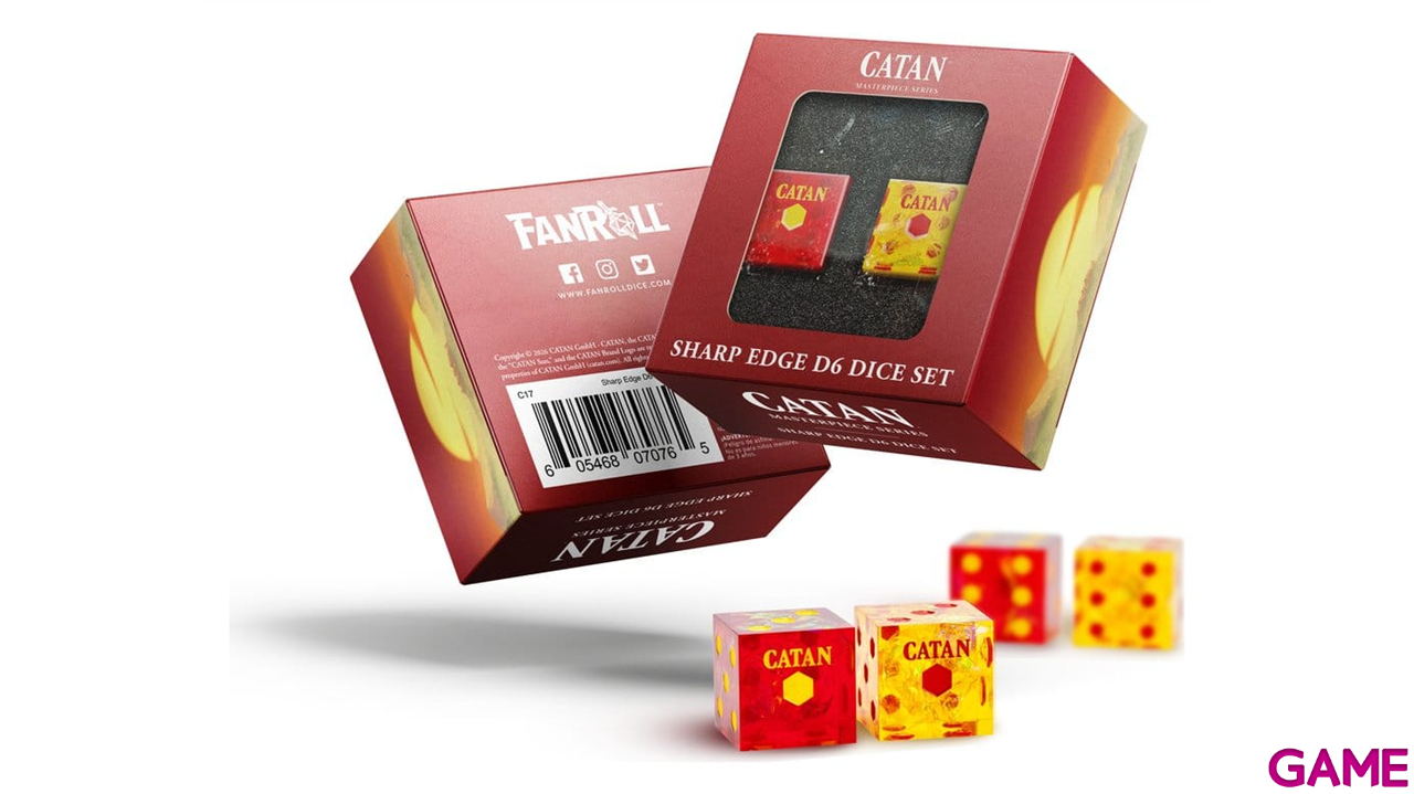 Set de 2 dados de resina Catan D6 Sharp Edge-0