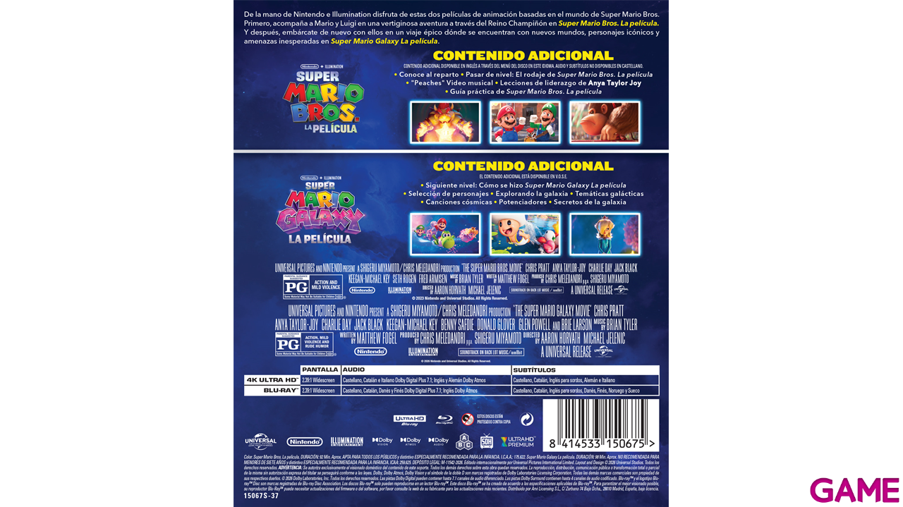 Pack Super Mario Películas 1 y 2 4K + BD-1