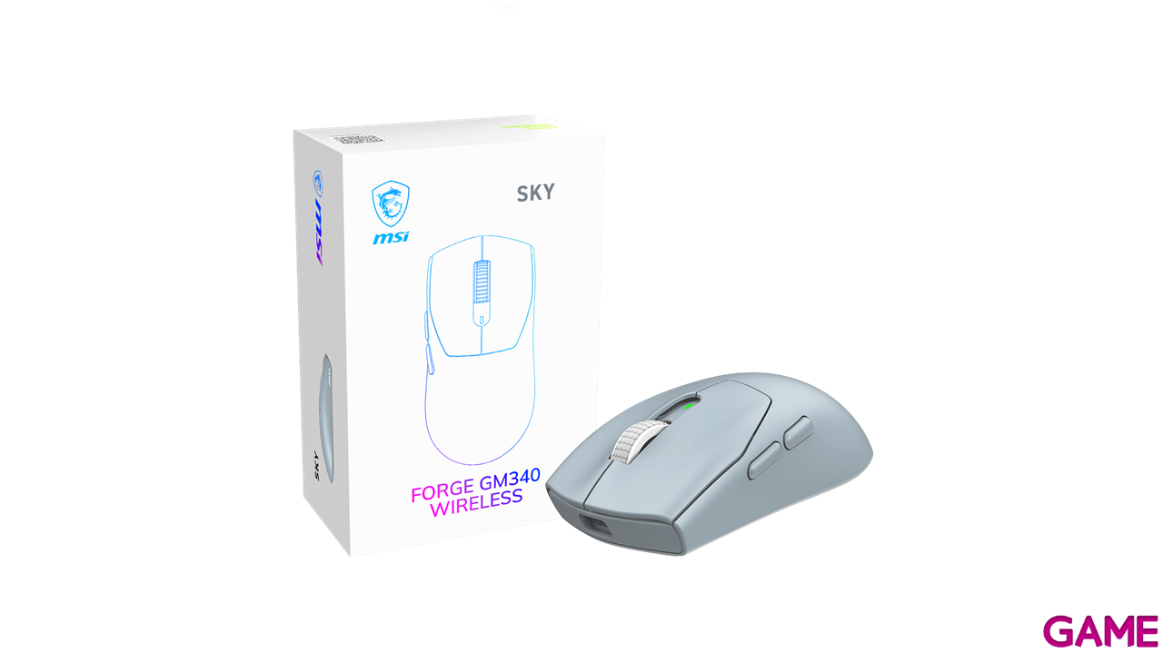 MSI Forge GM340 Wireless Bluetooth optico 12000 DPI Violet - Raton Gaming-0