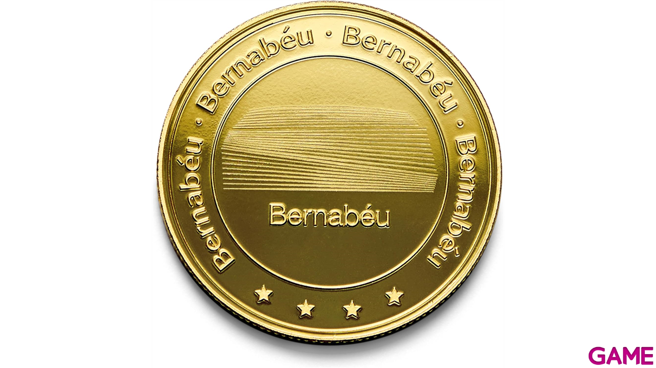 Moneda dorada Real Madrid Edición especial Escudo y Estadio Santiago Bernabeu-4
