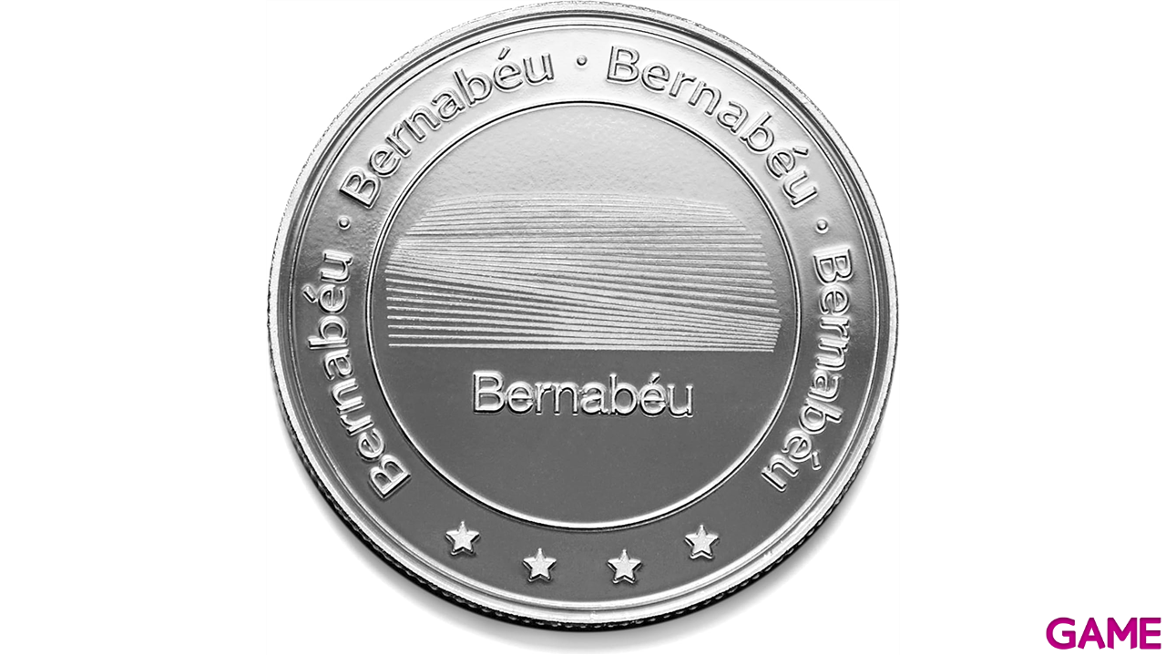 Moneda plateada Real Madrid Edición especial Escudo y Estadio Santiago Bernabeu-1