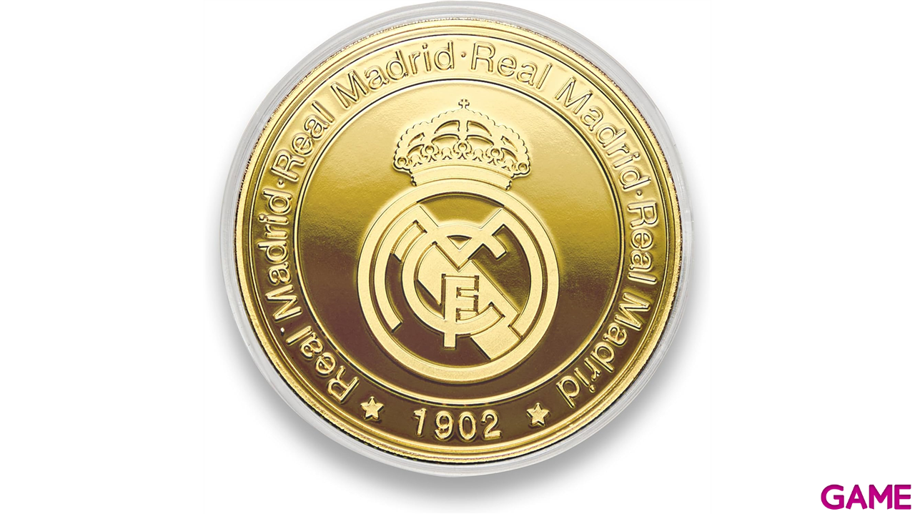 Moneda dorada Real Madrid Edición especial con Escudo e inscripción 