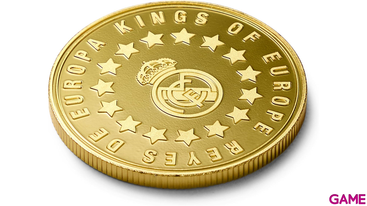 Moneda dorada Real Madrid Edición especial con Escudo e inscripción 
