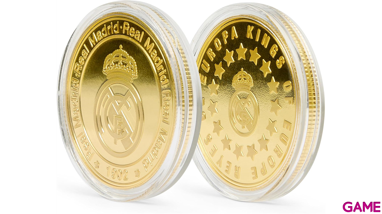 Moneda dorada Real Madrid Edición especial con Escudo e inscripción 