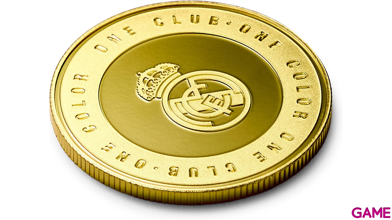 Moneda dorada Real Madrid Edición especial con Escudo e inscripción 