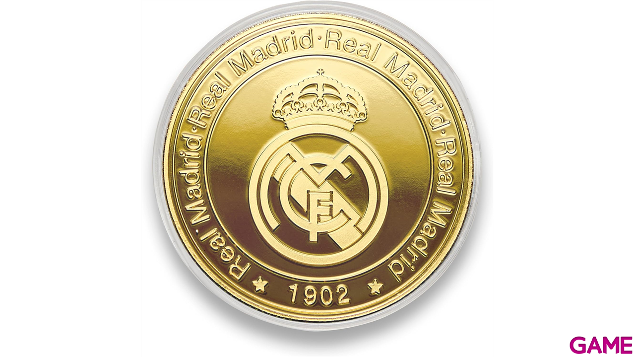 Moneda dorada Real Madrid Edición especial con Escudo e inscripción 