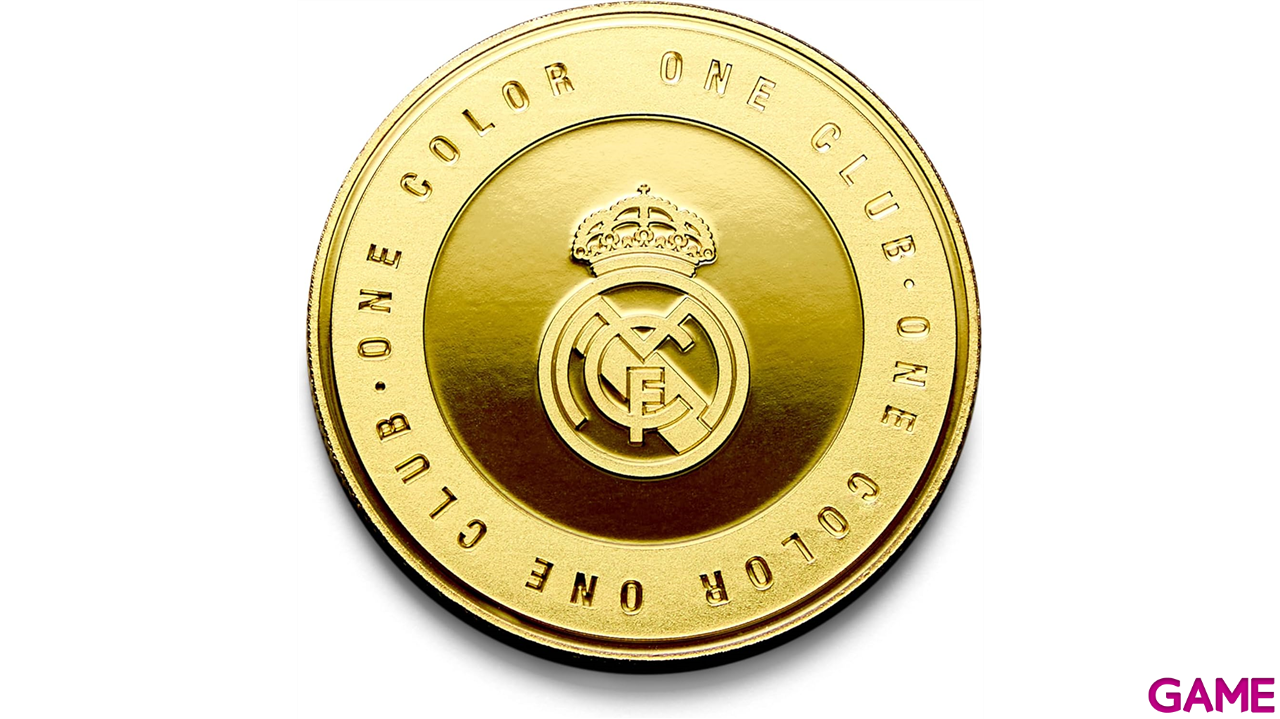 Moneda dorada Real Madrid Edición especial con Escudo e inscripción 