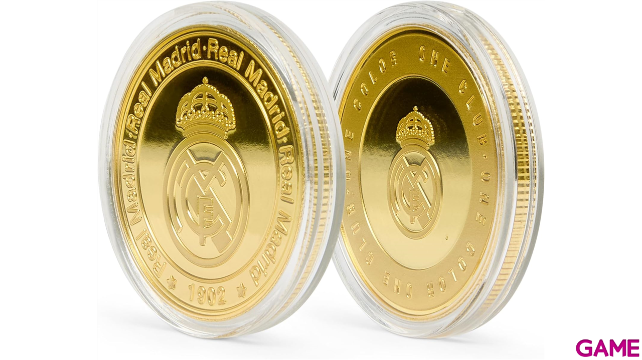 Moneda dorada Real Madrid Edición especial con Escudo e inscripción 