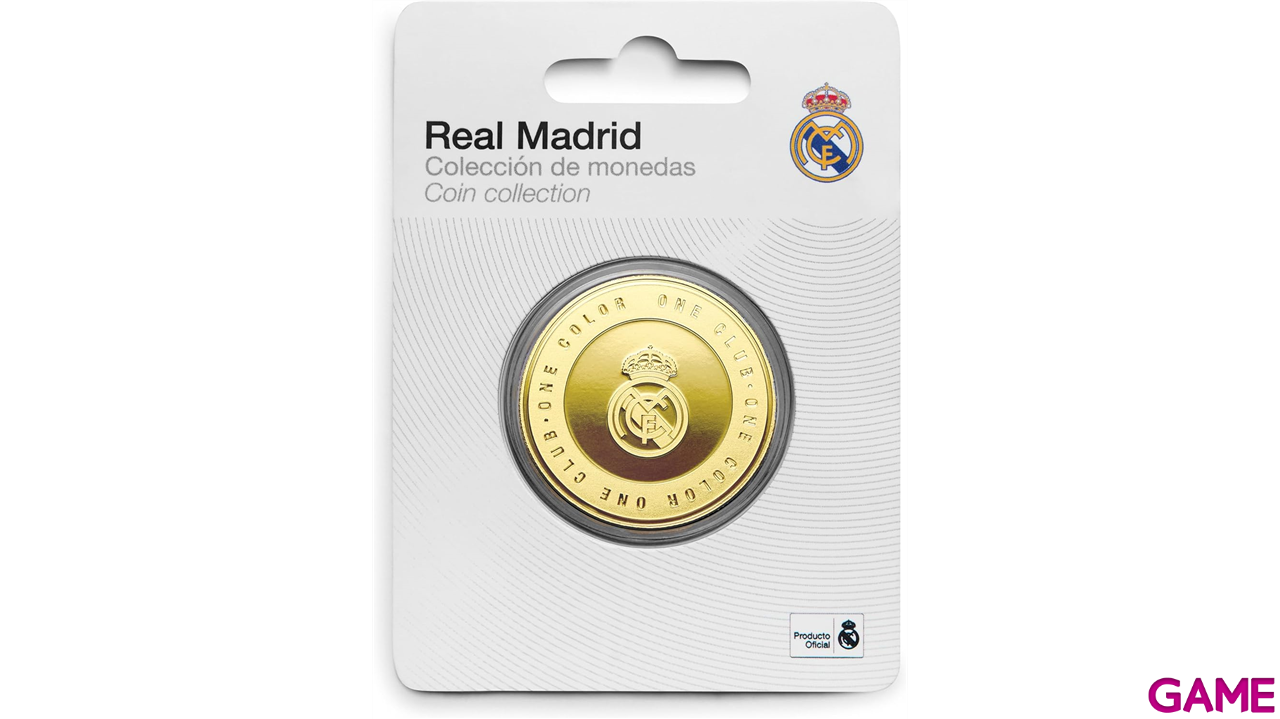 Moneda dorada Real Madrid Edición especial con Escudo e inscripción 