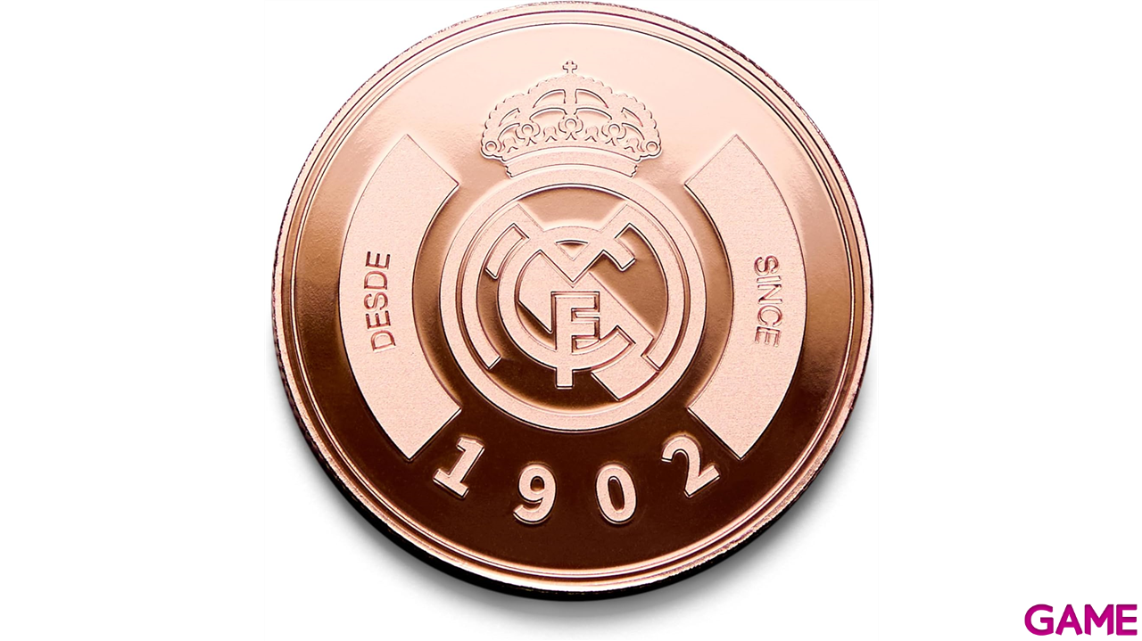 Moneda color cobre Real Madrid Edición especial con Escudo y año de su Fundación 1902-6
