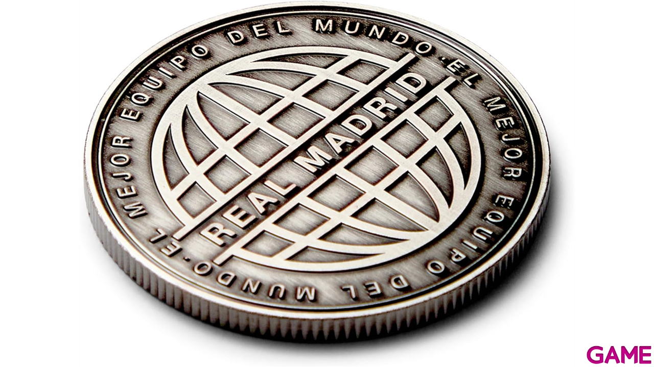 Moneda cromada Real Madrid Edición especial con Escudo e inscripción 