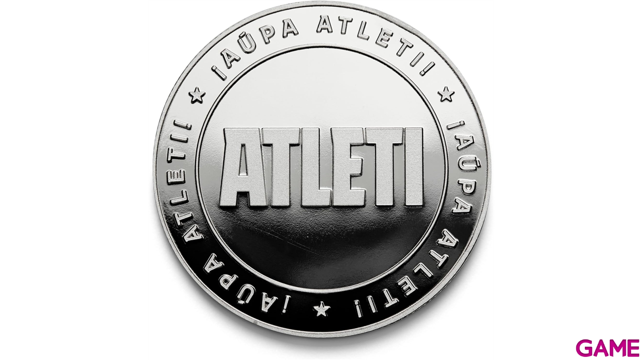 Moneda plateada Edición Atlético de Madrid especial con Escudo e inscripción ATLETI-3