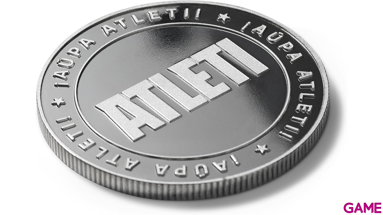 Moneda plateada Edición Atlético de Madrid especial con Escudo e inscripción ATLETI-5