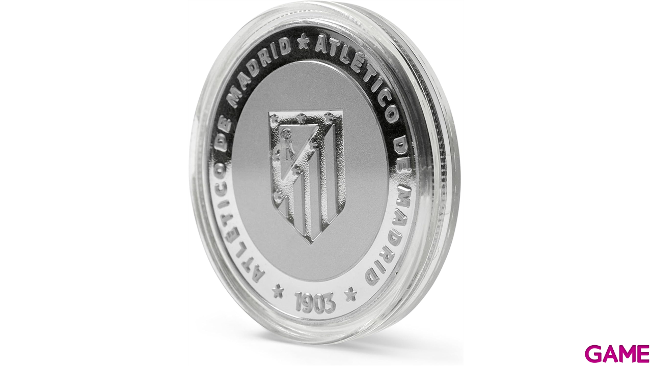 Moneda plateada Edición Atlético de Madrid especial con Escudo e inscripción ATLETI-6