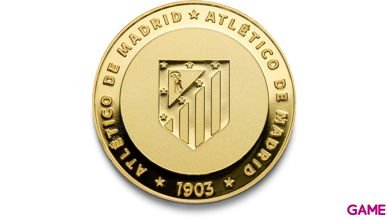 Moneda dorada Atlético de Madrid Edición especial con Escudo e inscripción ATLETI-2