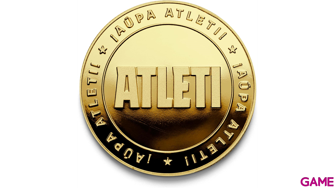 Moneda dorada Atlético de Madrid Edición especial con Escudo e inscripción ATLETI-3