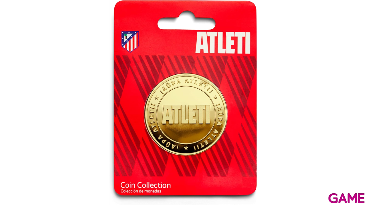 Moneda dorada Atlético de Madrid Edición especial con Escudo e inscripción ATLETI-4