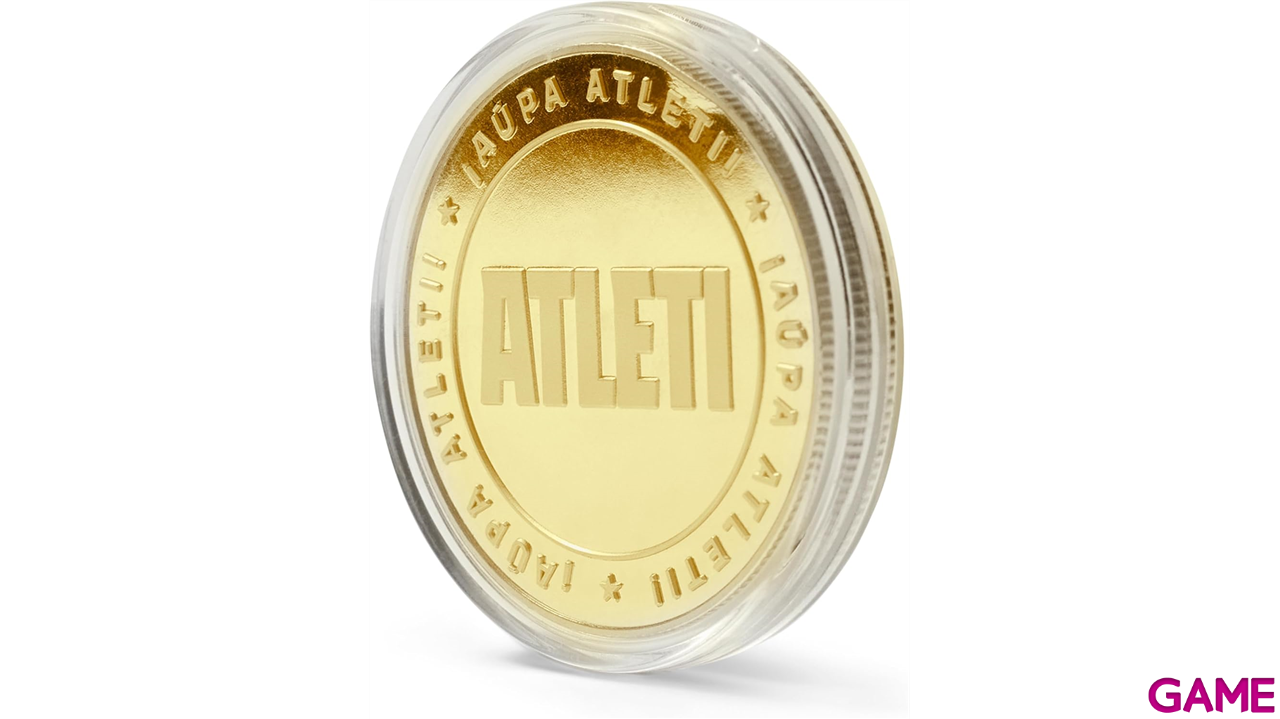 Moneda dorada Atlético de Madrid Edición especial con Escudo e inscripción ATLETI-5