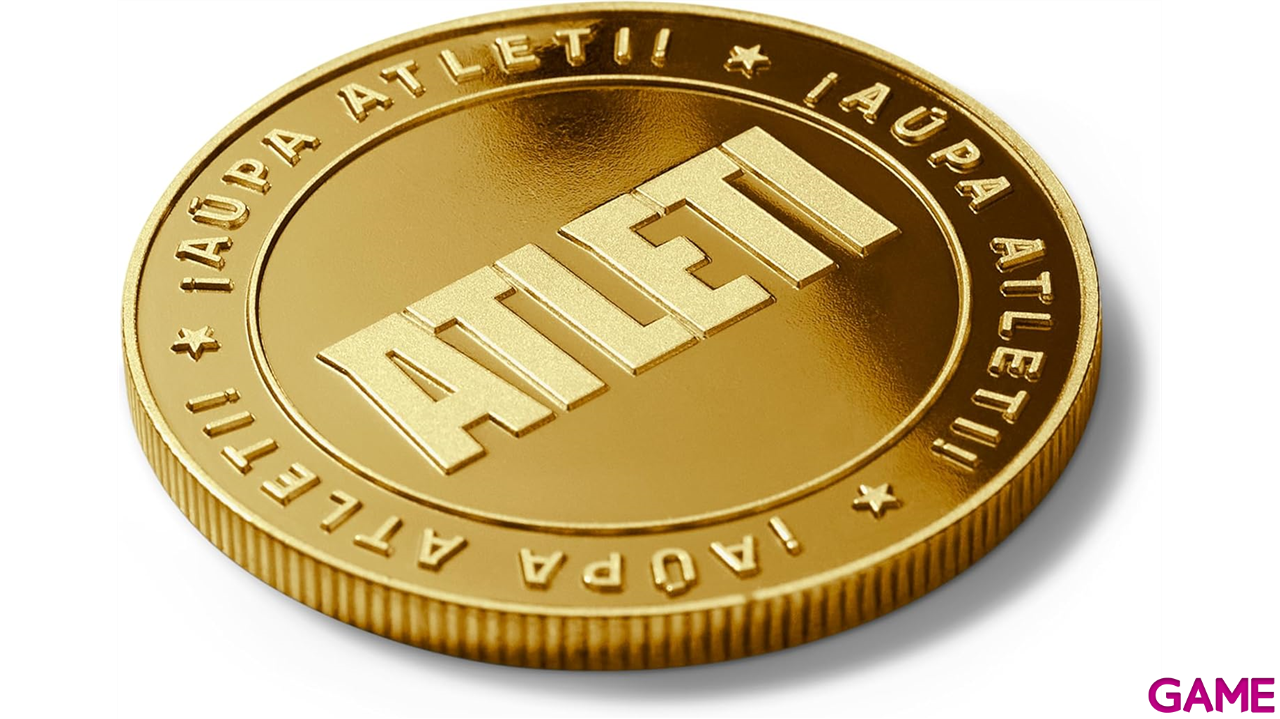 Moneda dorada Atlético de Madrid Edición especial con Escudo e inscripción ATLETI-6