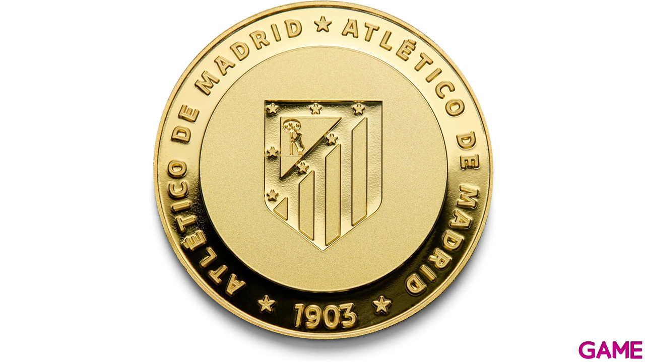 Moneda dorada Atlético de Madrid Edición especial Escudo y Estadio Riyadh Air Metropolitano-1